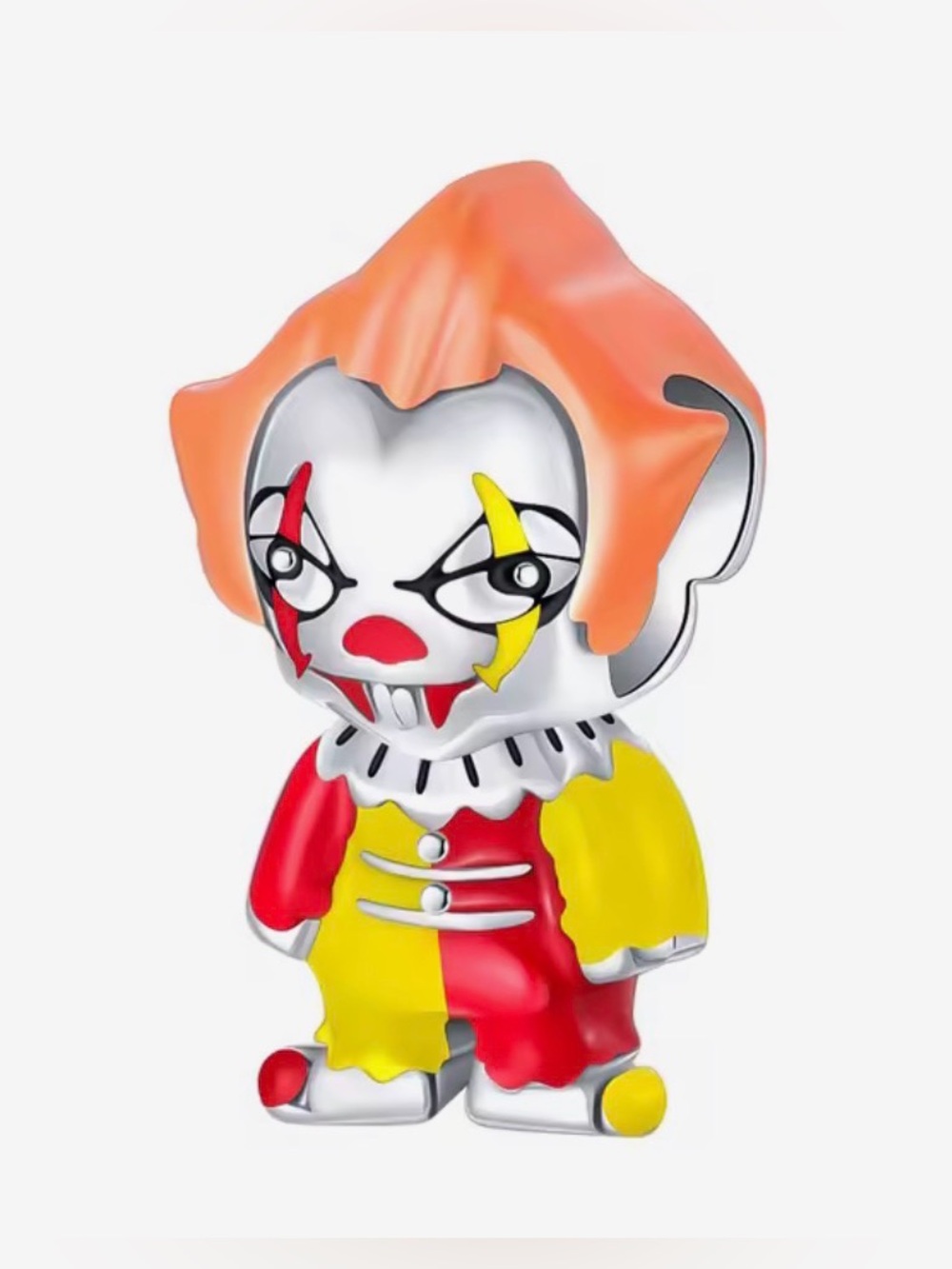 Silver, Red, Yellow & Orange Clown Charm